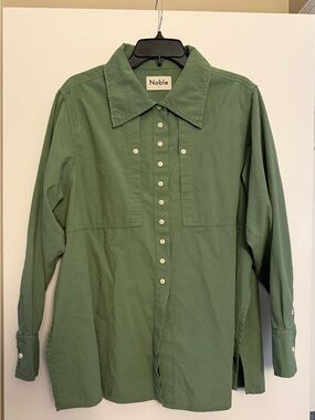 Noble Women's Sage Green Button-Down Shirt